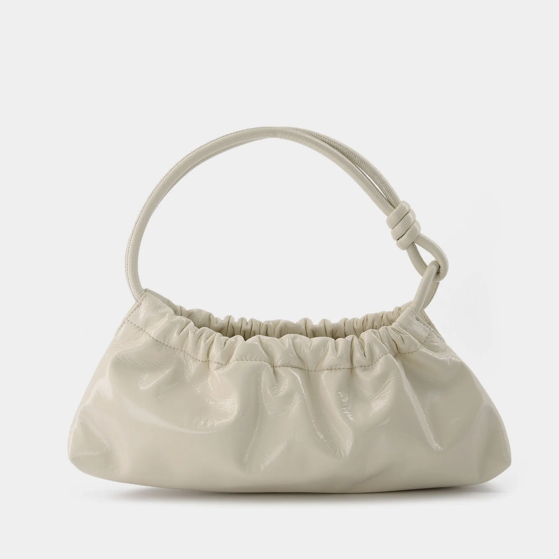 Nanushka  Valerie Bag in Cream Patent Vegan Leather