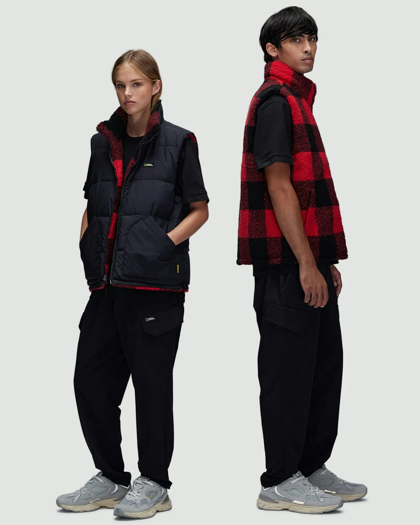 National Geographic Jessener Reversible Fleece Vest - Red | SurfStitch