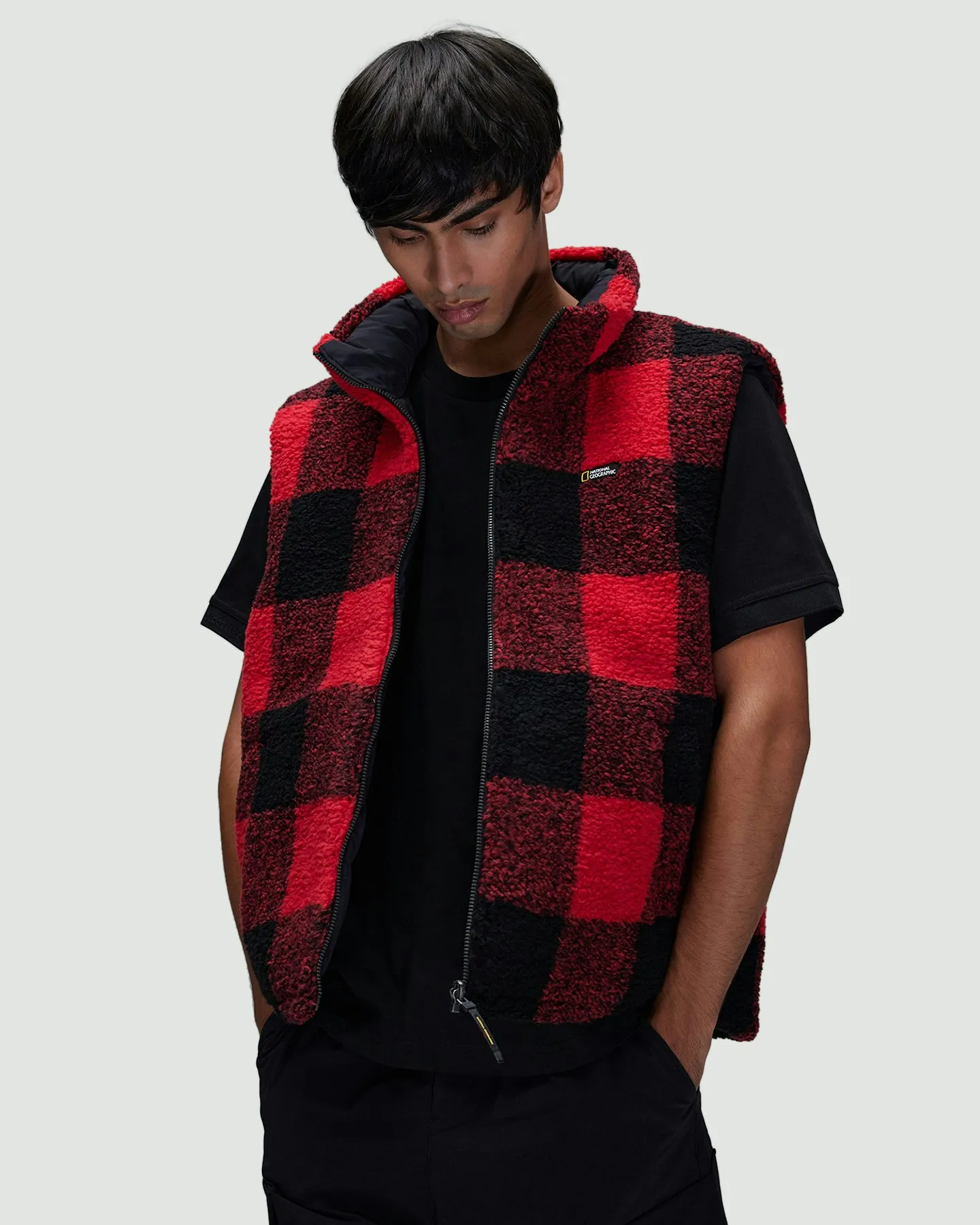 National Geographic Jessener Reversible Fleece Vest - Red | SurfStitch