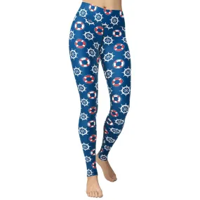 Nautical Yoga Leggings