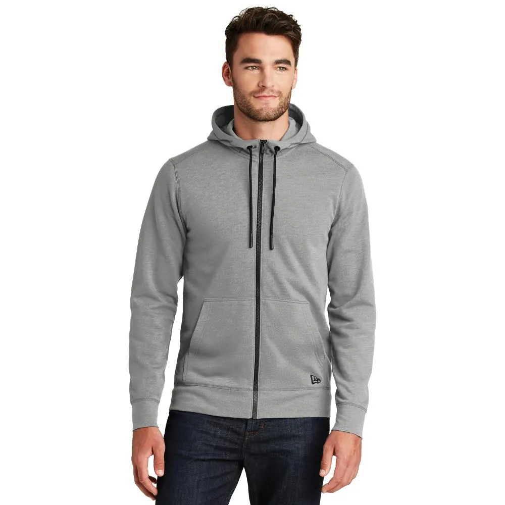 New Era Tri Blend Fleece Full-Zip Hoodie NEA511 Shadow Grey Heather