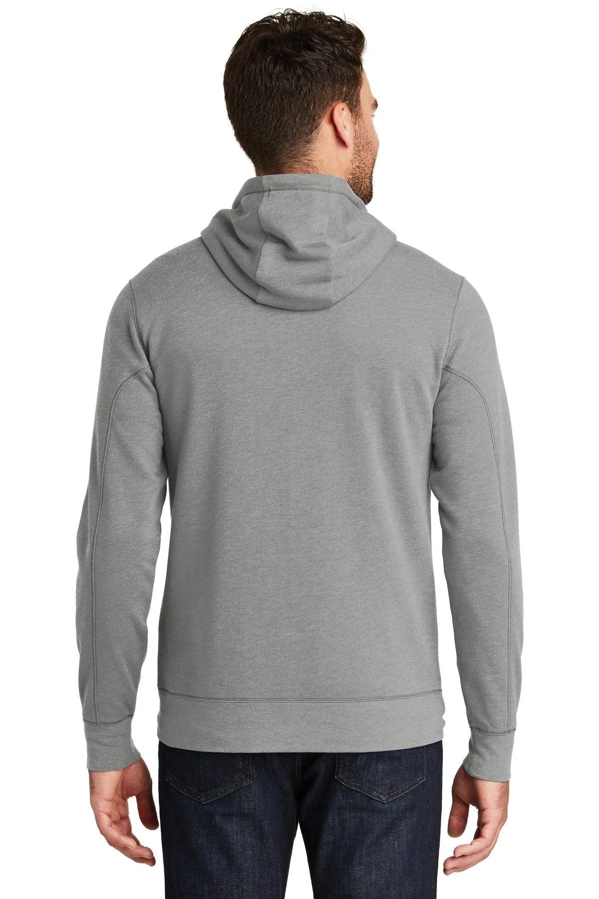 New Era Tri Blend Fleece Full-Zip Hoodie NEA511 Shadow Grey Heather