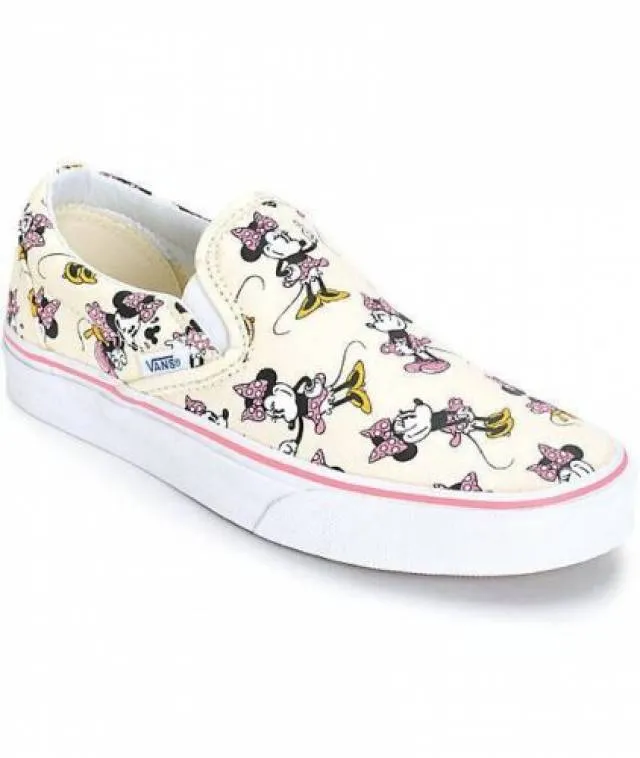 NEW VANS X Disney CLASSIC SLIP ON MINNIE MOUSE Print SHO...