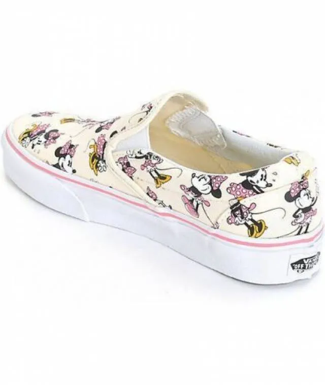 NEW VANS X Disney CLASSIC SLIP ON MINNIE MOUSE Print SHO...