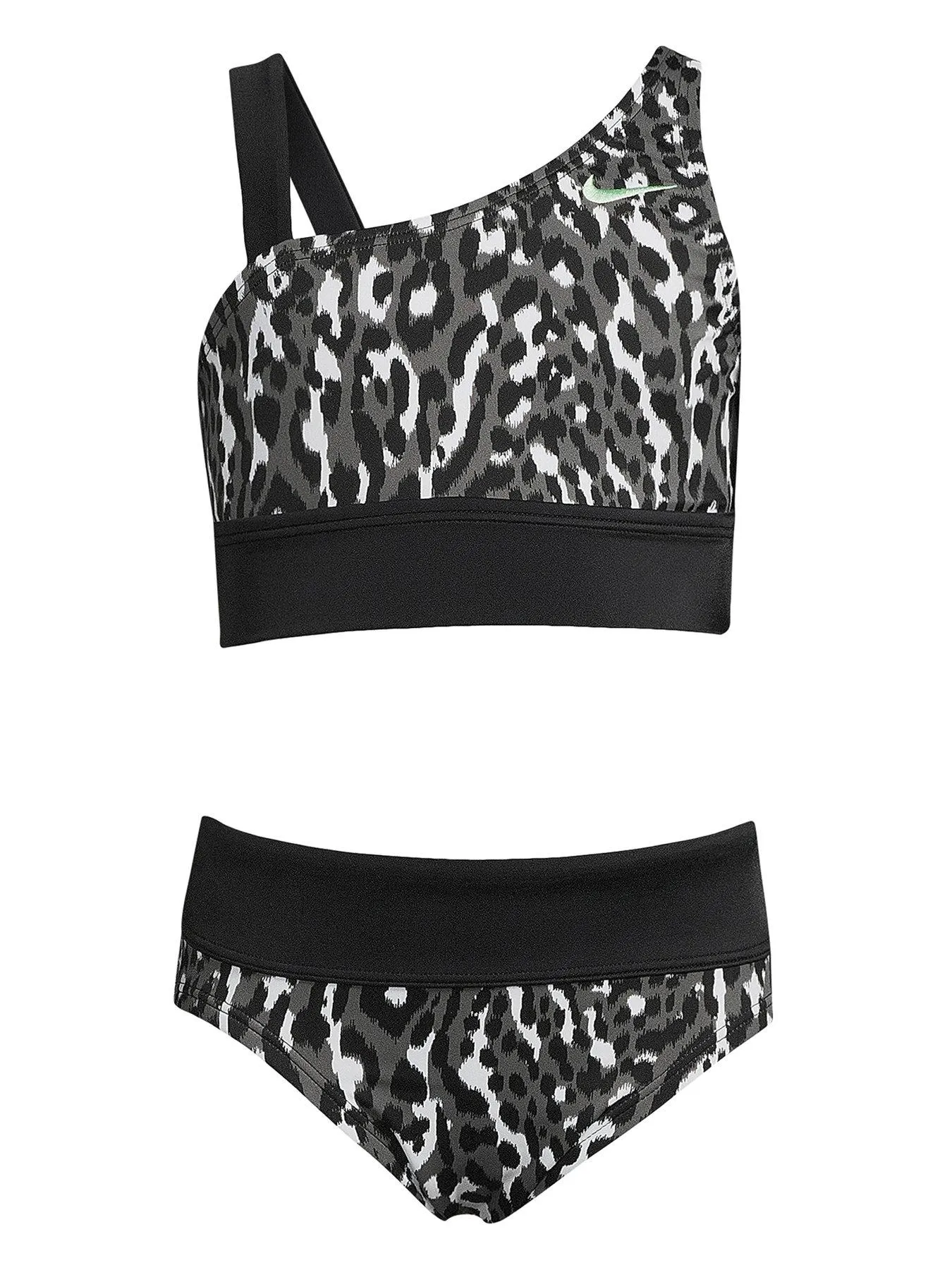 Nike Wild Asymmetrical Top & Bikini Set - Black