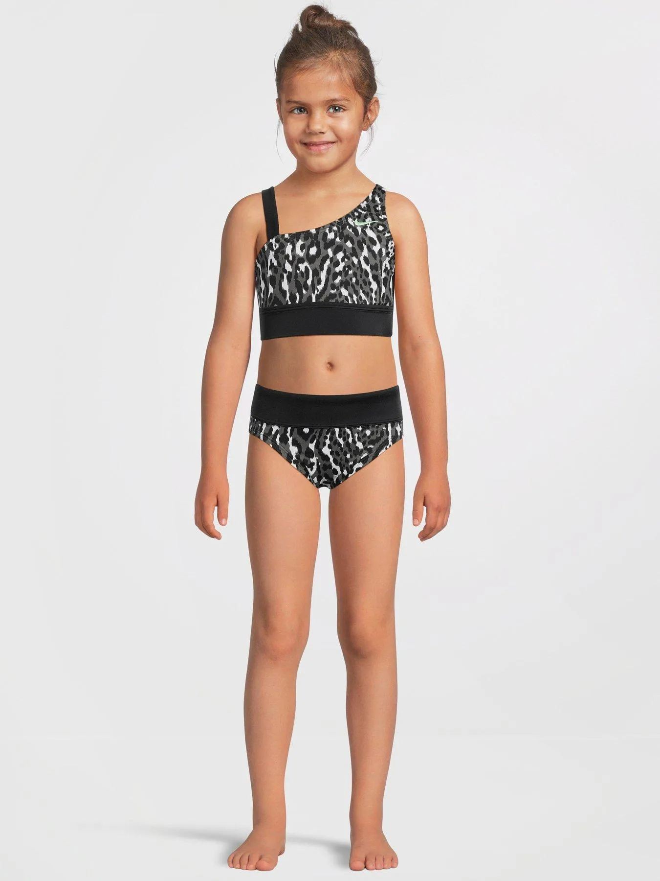 Nike Wild Asymmetrical Top & Bikini Set - Black