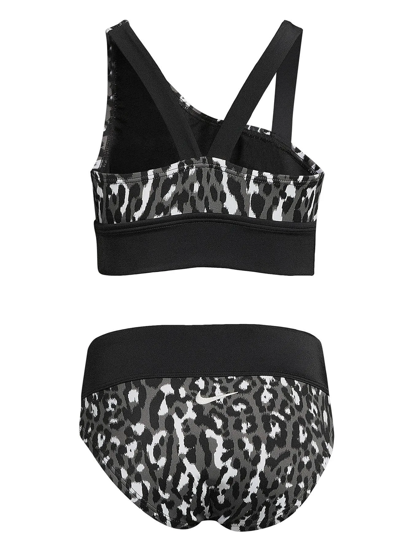 Nike Wild Asymmetrical Top & Bikini Set - Black