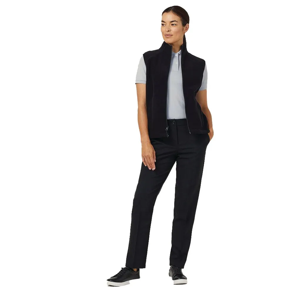 NNT Uniforms CAT745 Women Polar Fleece Zip Vest - Black - 2XS