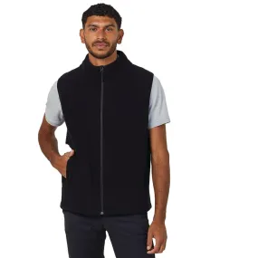 NNT Uniforms CATF2L Men's Polar Fleece Zip Vest - Black - XS