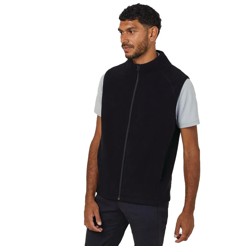 NNT Uniforms CATF2L Men's Polar Fleece Zip Vest - Black - XS