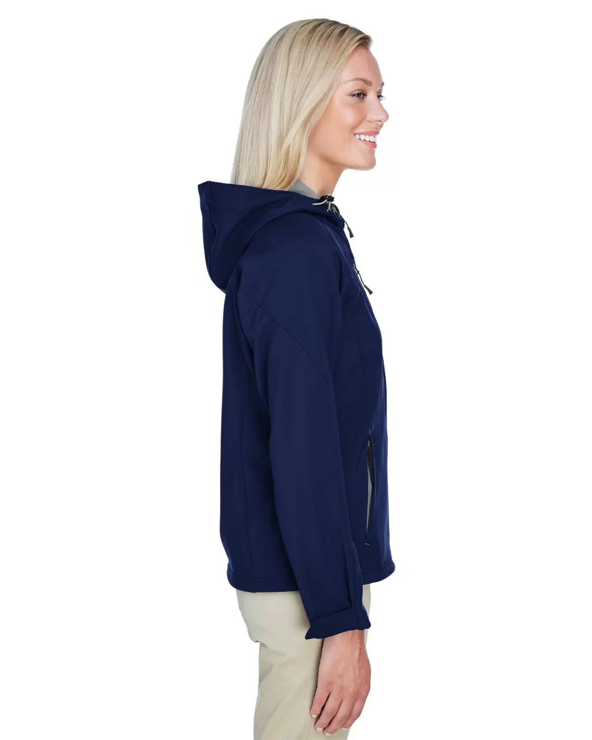 North End 78166 Ladies' Prospect Two-Layer Fleece Bonded Soft Shell Hooded Jacket SKU: 78166