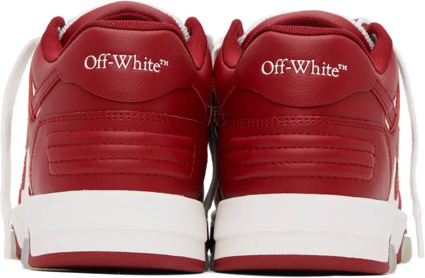 Off-White & Burgundy Out Of Office Sneakers