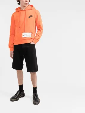 Off-White x teenage engineering logo-patch cotton hoodie