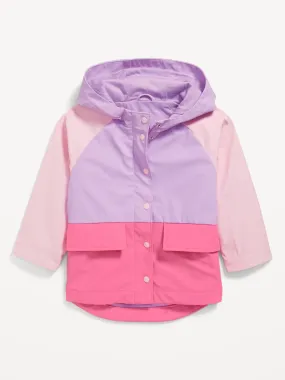 Old Navy Water-Resistant Color-Block Hooded Jacket for Toddler Girls