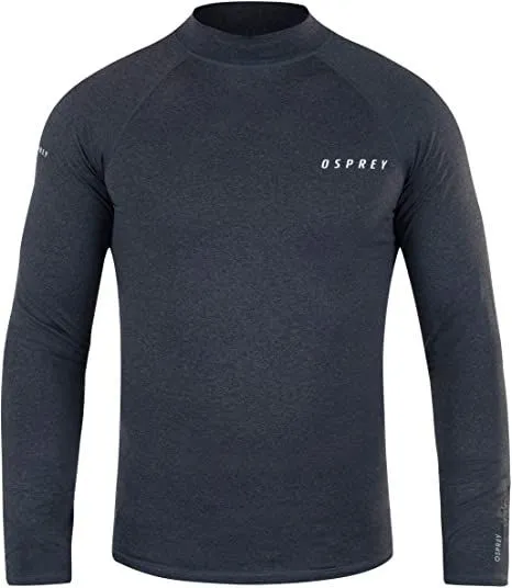 Osprey Thermal Long Sleeve Mens Rash Vest - Black