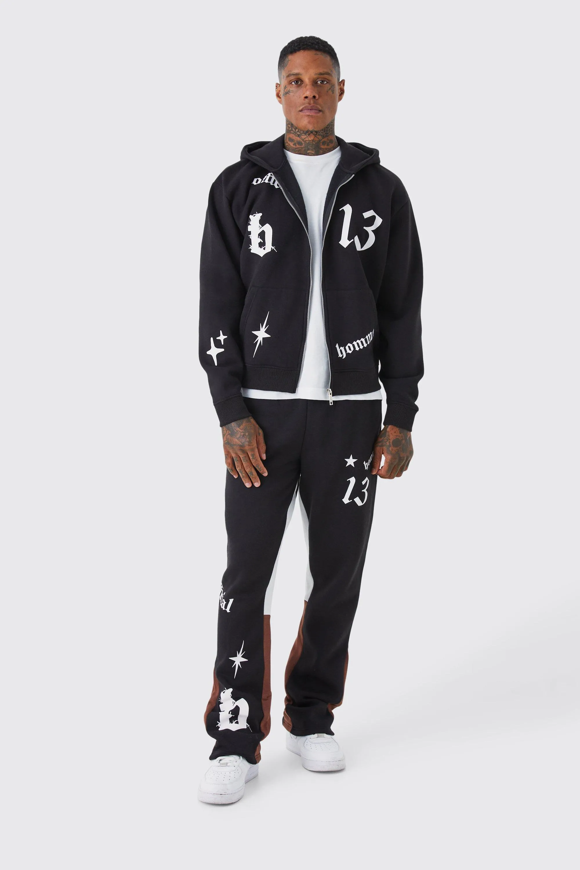 Oversized Boxy Hooded Gusset Tracksuit