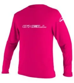 O'Neill Kids Pink Long Sleeve Rash Vest - Watermelon