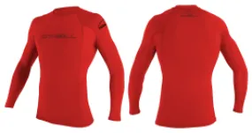 O´Neill Skins Mens Long Sleeve Rash Vest 2016 - Red