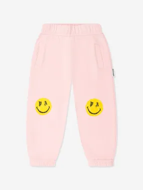 Palm Angels Baby Girls Smiley Brush Joggers in Pink