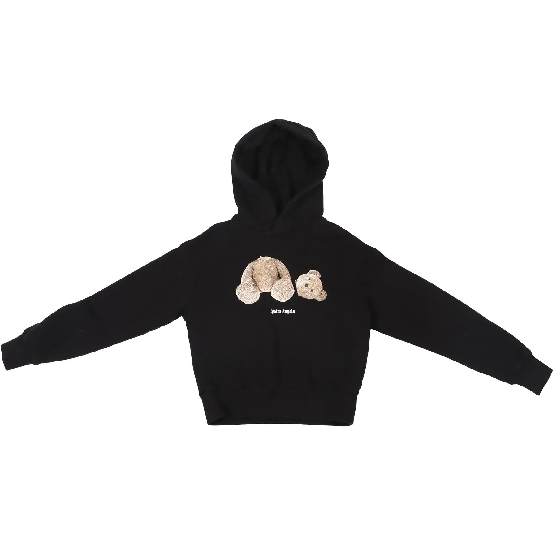 PALM ANGELS BLACK KIDS BOYS COTTON HOODIE 8 YEARS