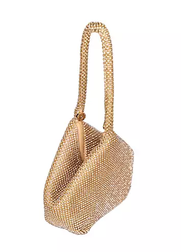 Paradox London Gold Diamante Dua Pouch Handbag | Grattan