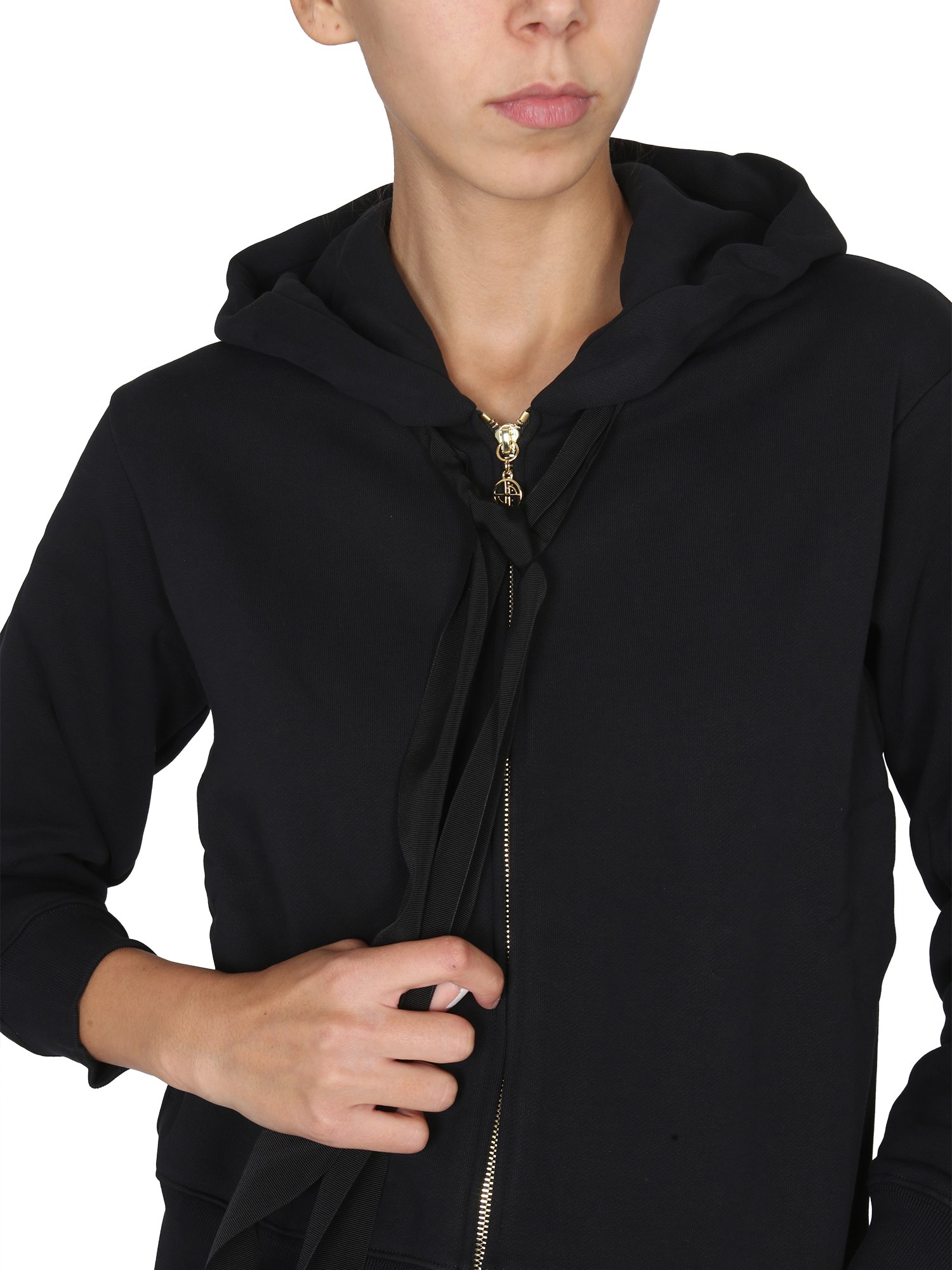 PATOU    COTTON HOODIE WITH LOGO