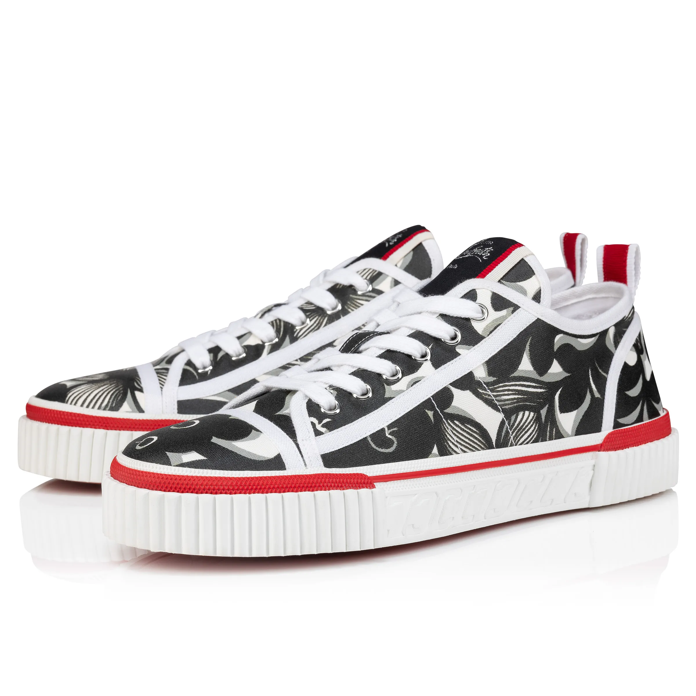 Pedro Junior Sneakers - Petunia printed fabric - Black - Men