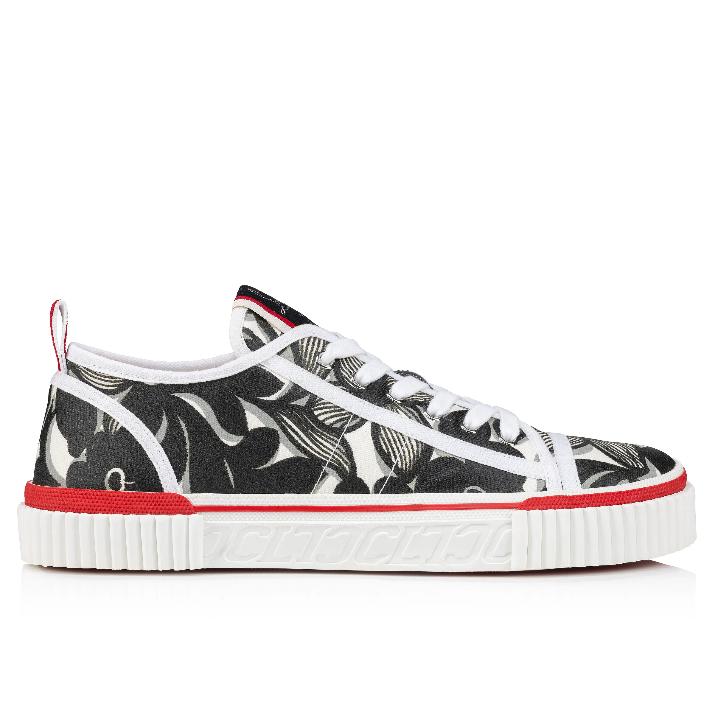 Pedro Junior Sneakers - Petunia printed fabric - Black - Men