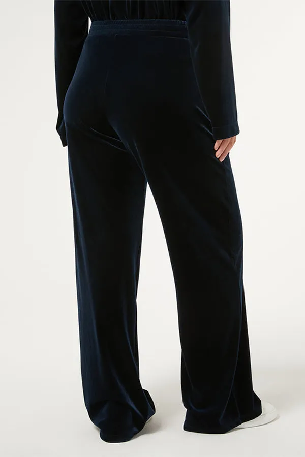 Persona (by Marina Rinaldi) PALMETI BLUE STRETCH CHENILLE TROUSERS