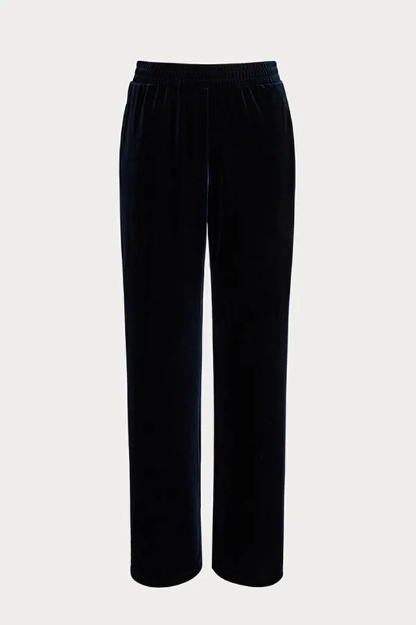 Persona (by Marina Rinaldi) PALMETI BLUE STRETCH CHENILLE TROUSERS