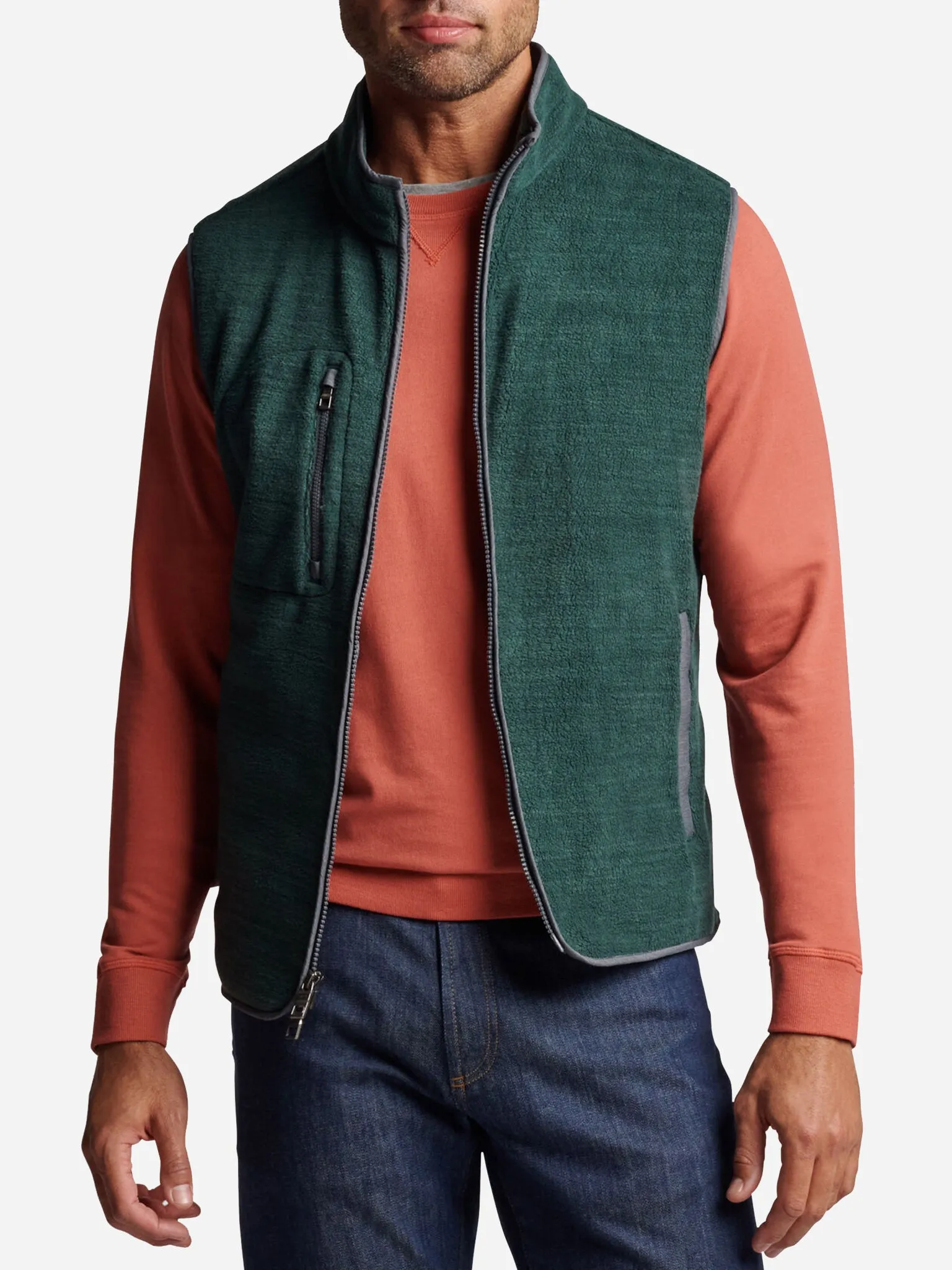     PETER MILLAR  Crown Men's Micro Shearling Fleece Vest    