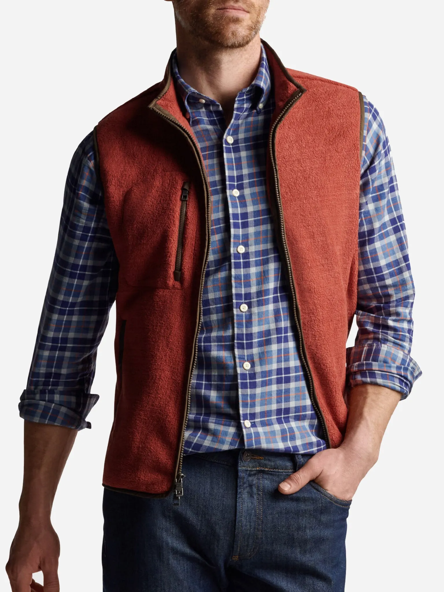     PETER MILLAR  Crown Men's Micro Shearling Fleece Vest    