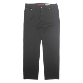 PIERRE CARDIN Mens Trousers Black Regular Straight W38 L34