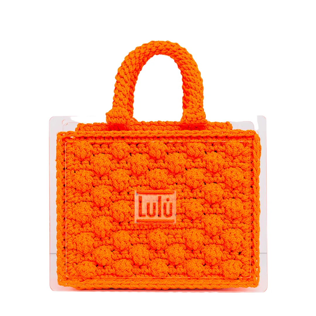 PLEXIGLASS ORANGE CROCHET BAG