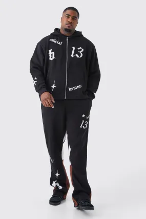 Plus Oversized Boxy Hooded Gusset Tracksuit