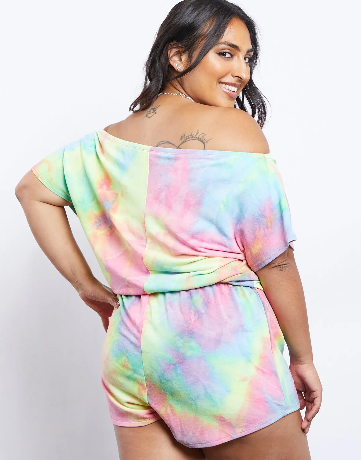 Plus Size Splash of Color Romper