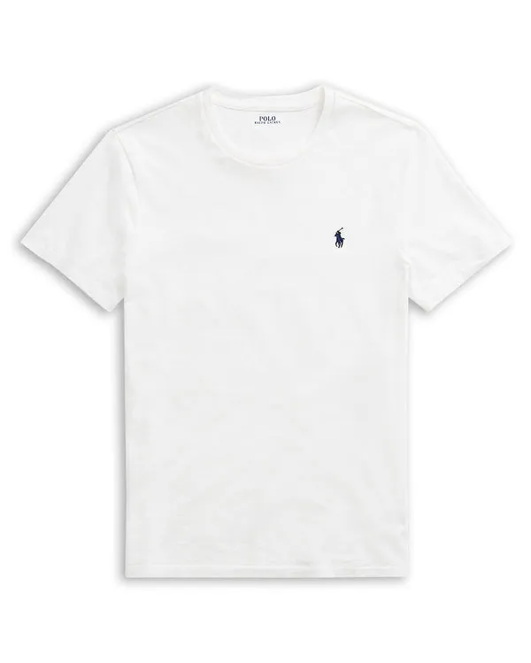 POLO RALPH LAUREN Polo Ralph Lauren Custom Slim Fit Jersey Crewneck T-Shirt - White