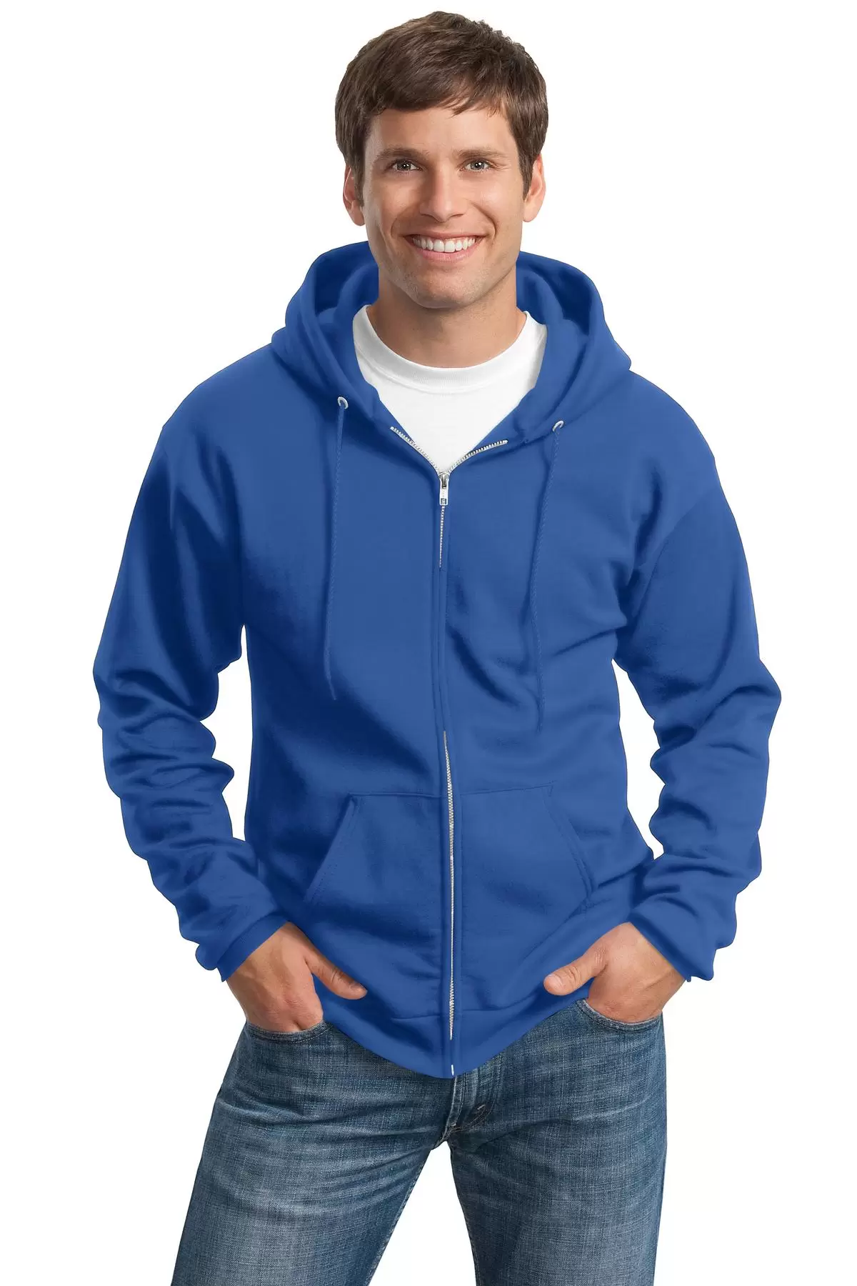 Port & Company PC90ZHT Tall Essential Fleece Full-Zip Hooded Sweatshirt SKU: PC90ZHT