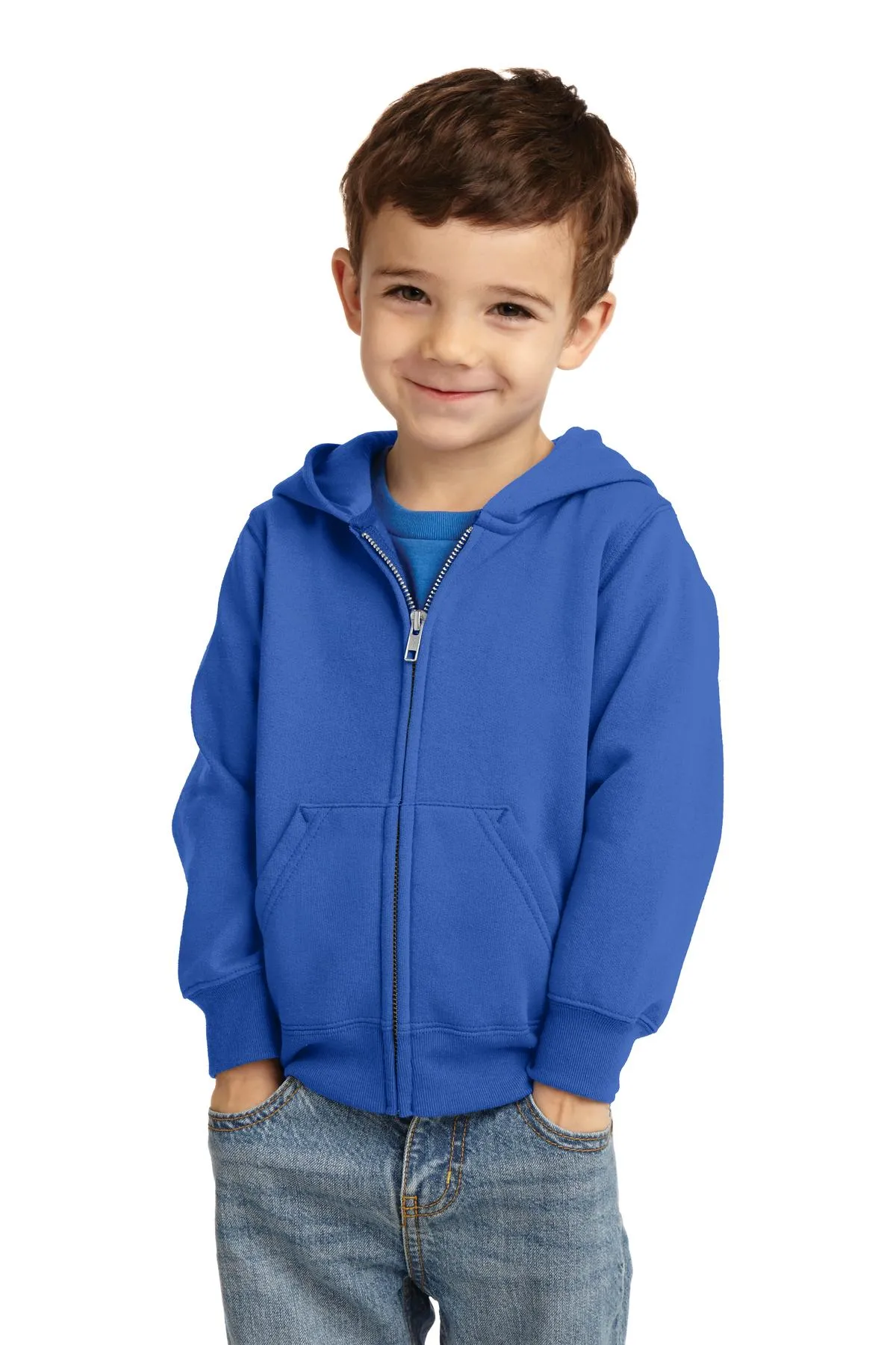 Port & Company Toddler Core Fleece Full-Zip Hooded Sweatshirt. CAR78TZH