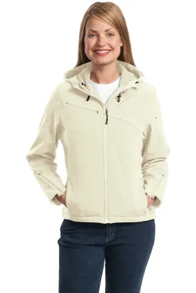 Port Authority Ladies Textured Hooded Soft Shell Jacket L706 SKU: L706