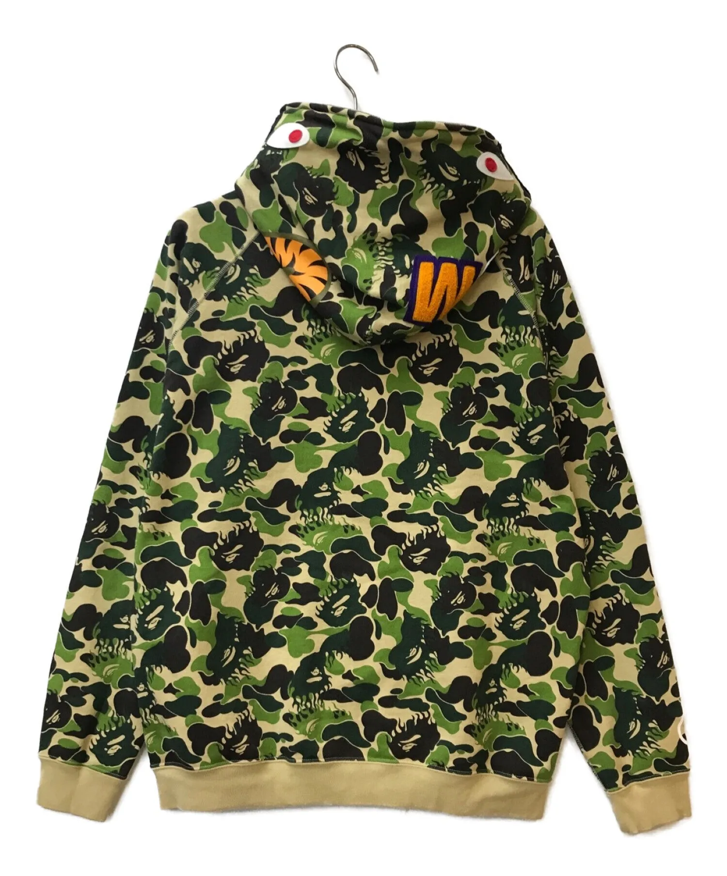 [Pre-owned] A BATHING APE Fire Camo Shark Zip-Up Hoodie