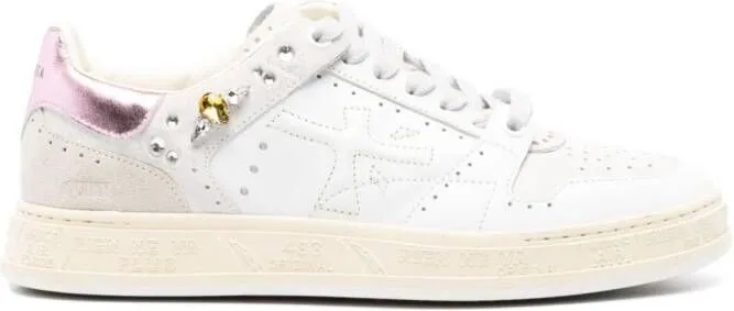 Premiata Quinn perforated leather sneakers White