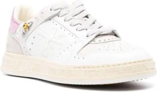 Premiata Quinn perforated leather sneakers White