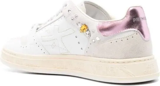 Premiata Quinn perforated leather sneakers White