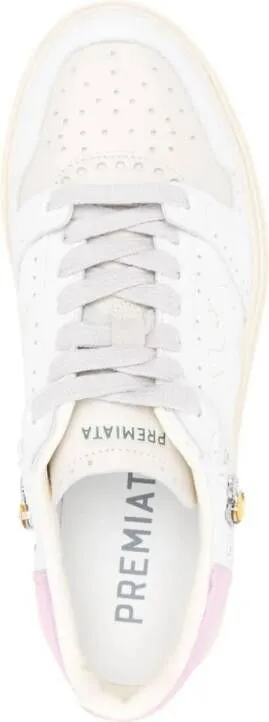 Premiata Quinn perforated leather sneakers White