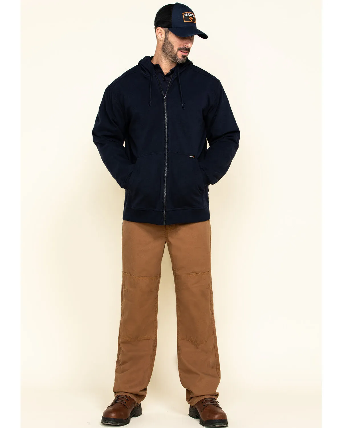 Product Name:  Hawx Men's FR Zip Up Fleece Work Hoodie - Tall