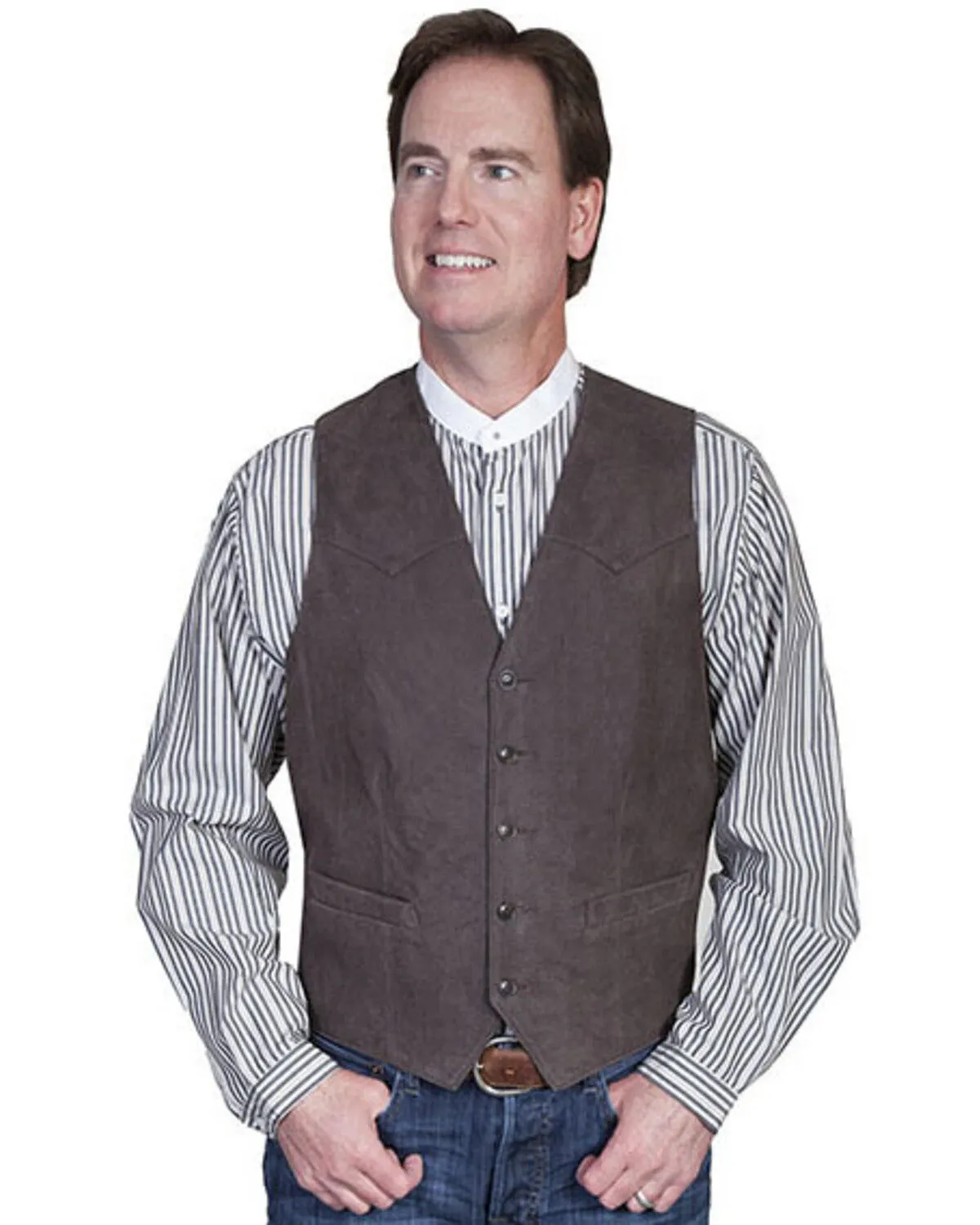 Product Name:  Scully Men's Lambskin Leather Western Vest - Big & Tall