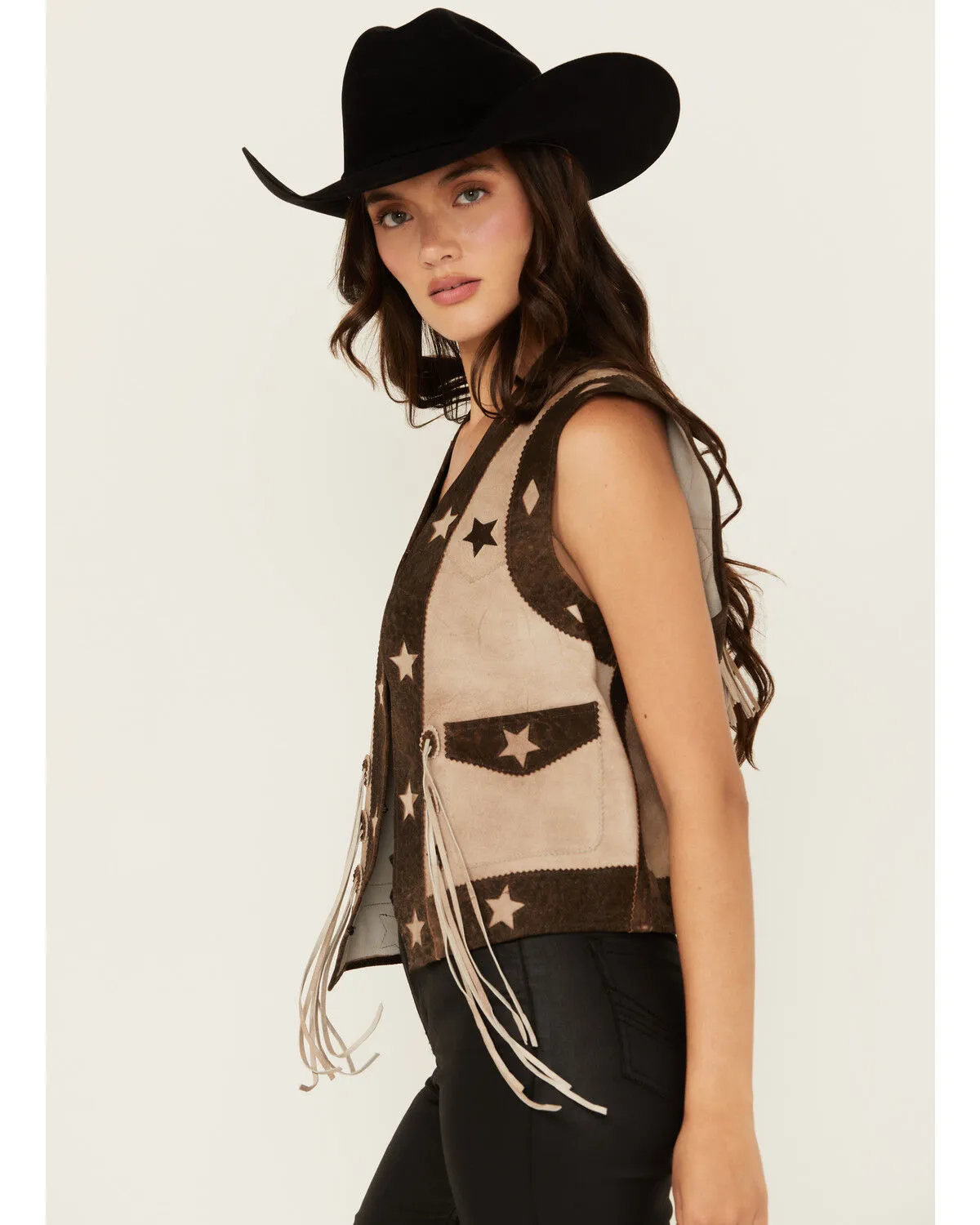 Product Name:  Scully Women's Star Leather Vest