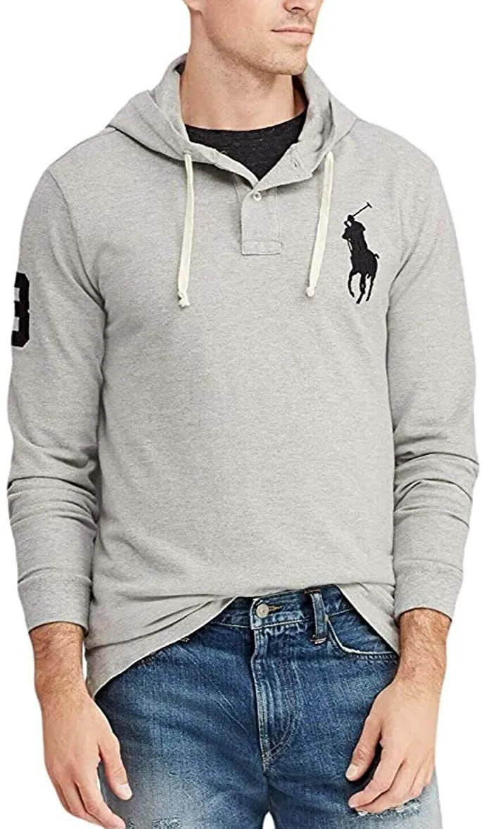 Ralph Lauren Polo Men's Cotton Mesh Big Pony Long Sleeve Hoodie