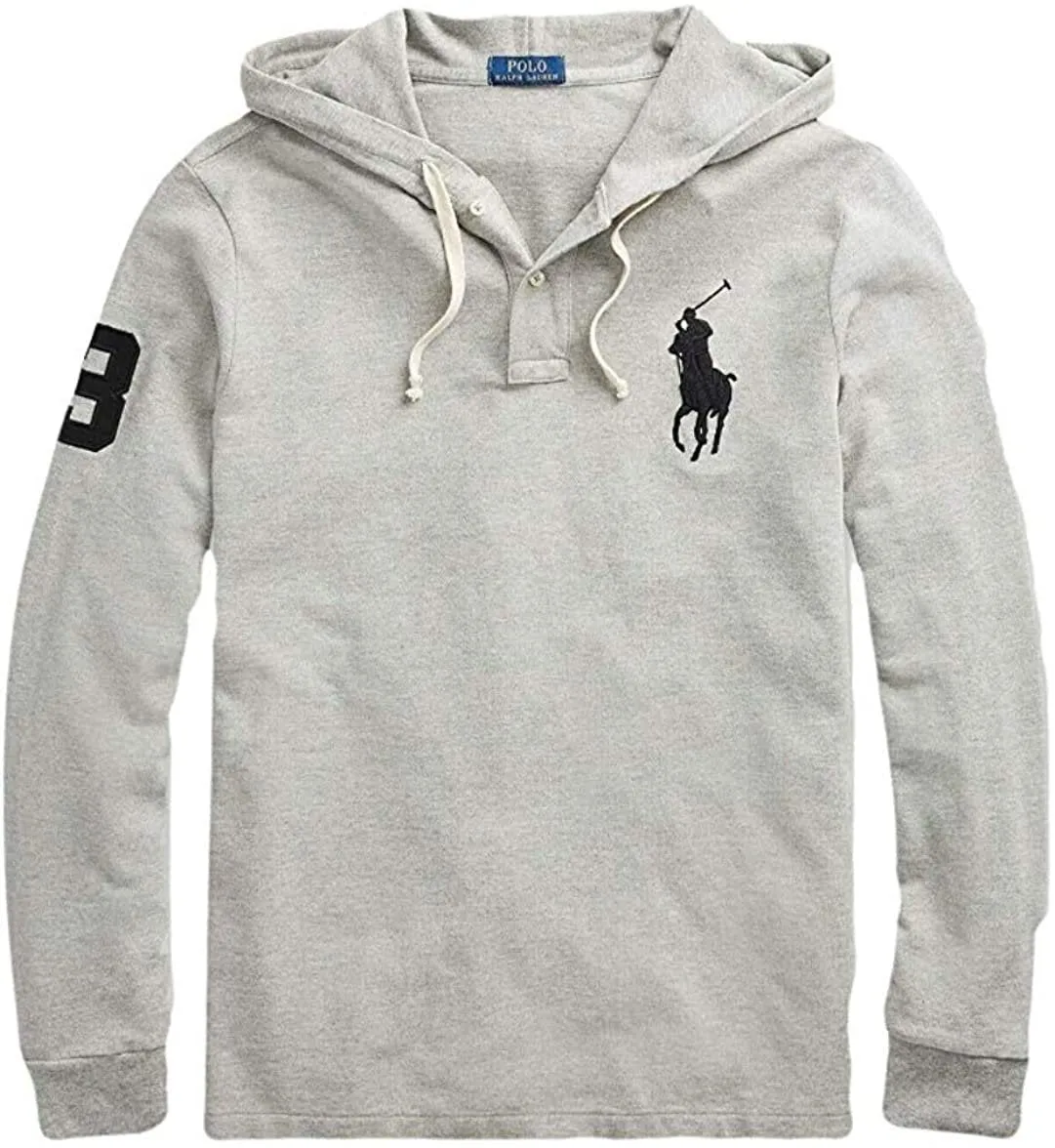 Ralph Lauren Polo Men's Cotton Mesh Big Pony Long Sleeve Hoodie